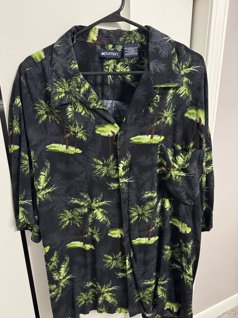 Puritan 100% Rayon‎ Hawaiian Button Up      Men’s Size 2XL